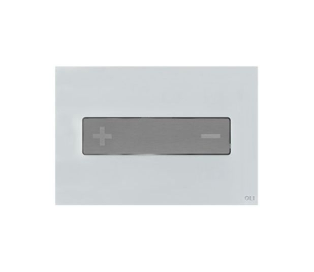 Bouton en Inox - verre blanc