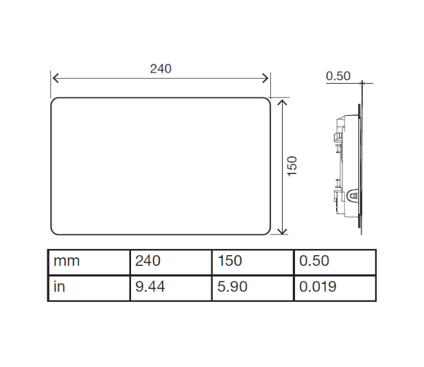 Decorative inspection plate brushed stainless steel